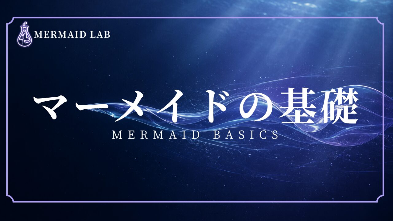マーメイドスイムの基礎を穏やかな水の流れで表現した学習ページ